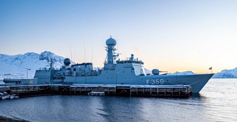 Det danske inspektionsskib ’Vædderen’ patruljerer ved Grønlands kyst.