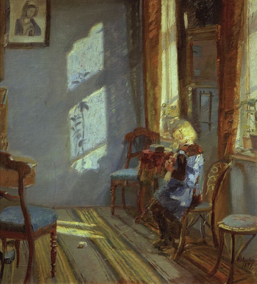 Solskin i den blå stue, Anna Ancher (1891). Foto: Ritzau/Scanpix.