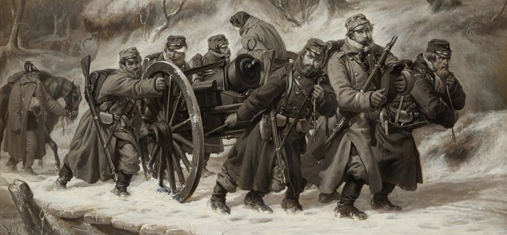 Danske soldaters tilbagetrækning fra Dannevirke i 1864
