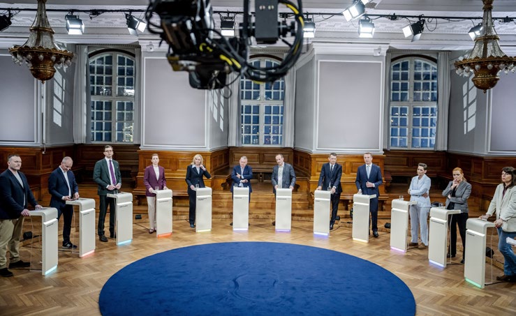 Debat mellem partilederne i 2026. Foto Mads Claus Rasmussen/Ritzau Scanpix