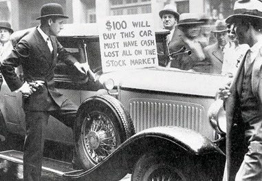 Børskrakket i 1929 på Wall Street, New York.