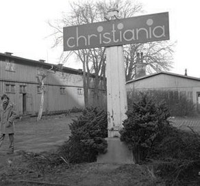 Den nyanlagte fristad Christiania, 1971.