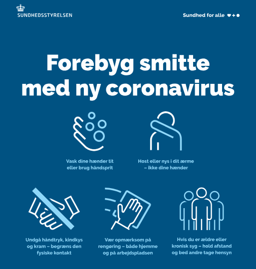 Forebyg smitte med ny coronavirus