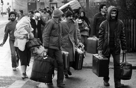 Iranske flygtninge ankommer til Danmark i 1984. Foto: Jens Dresling/Ritzau Scanpix.